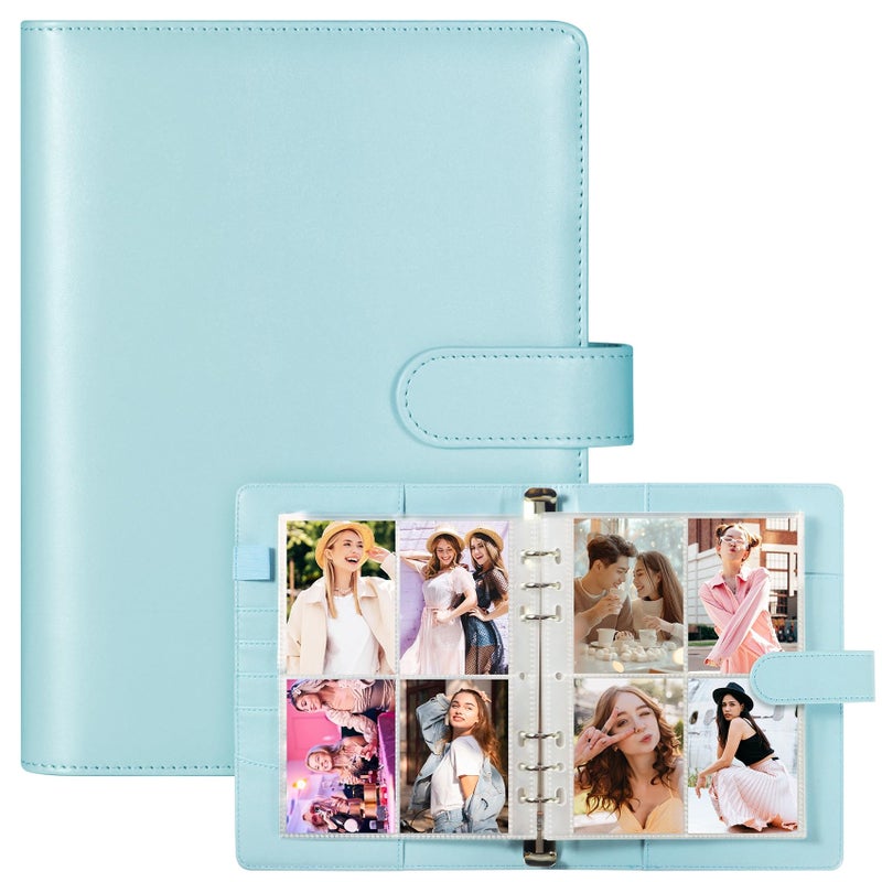 WITHYU A5 Kpop Photocard Binder with 30 Pack 4-Pocket Card Pages  6 Ring A5 Binder Card Collector Album with 240 Card Slots PU Leather Binder Cover with Magnetic Buckle Closure for Organizing Trading Card - Image 1